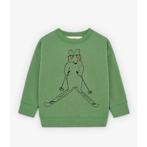 Nadadelazos Organic Sweatshirt - Skiing Bear